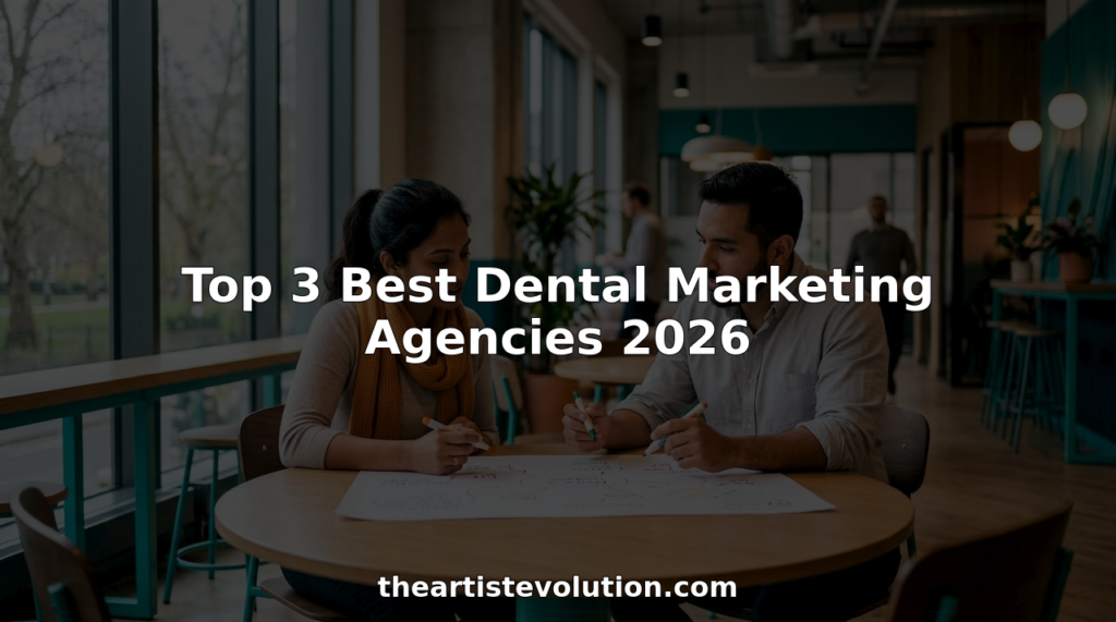 Dental marketing team collaborating in meeting room