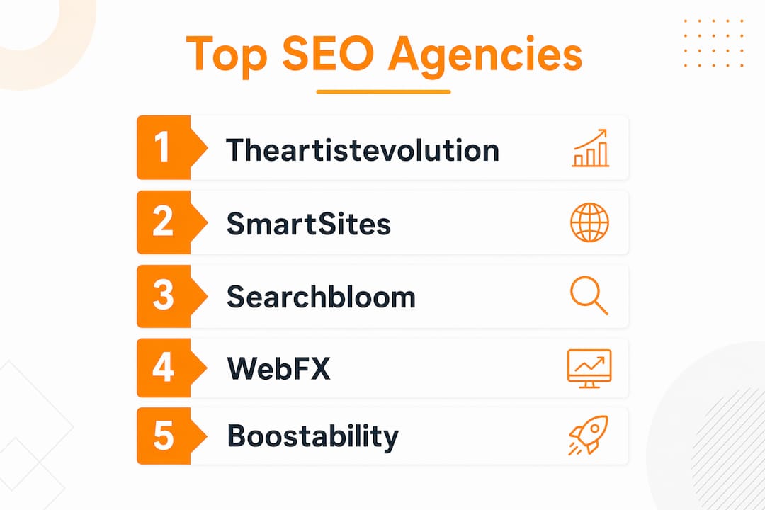 Infographic showing top SEO agencies hierarchy