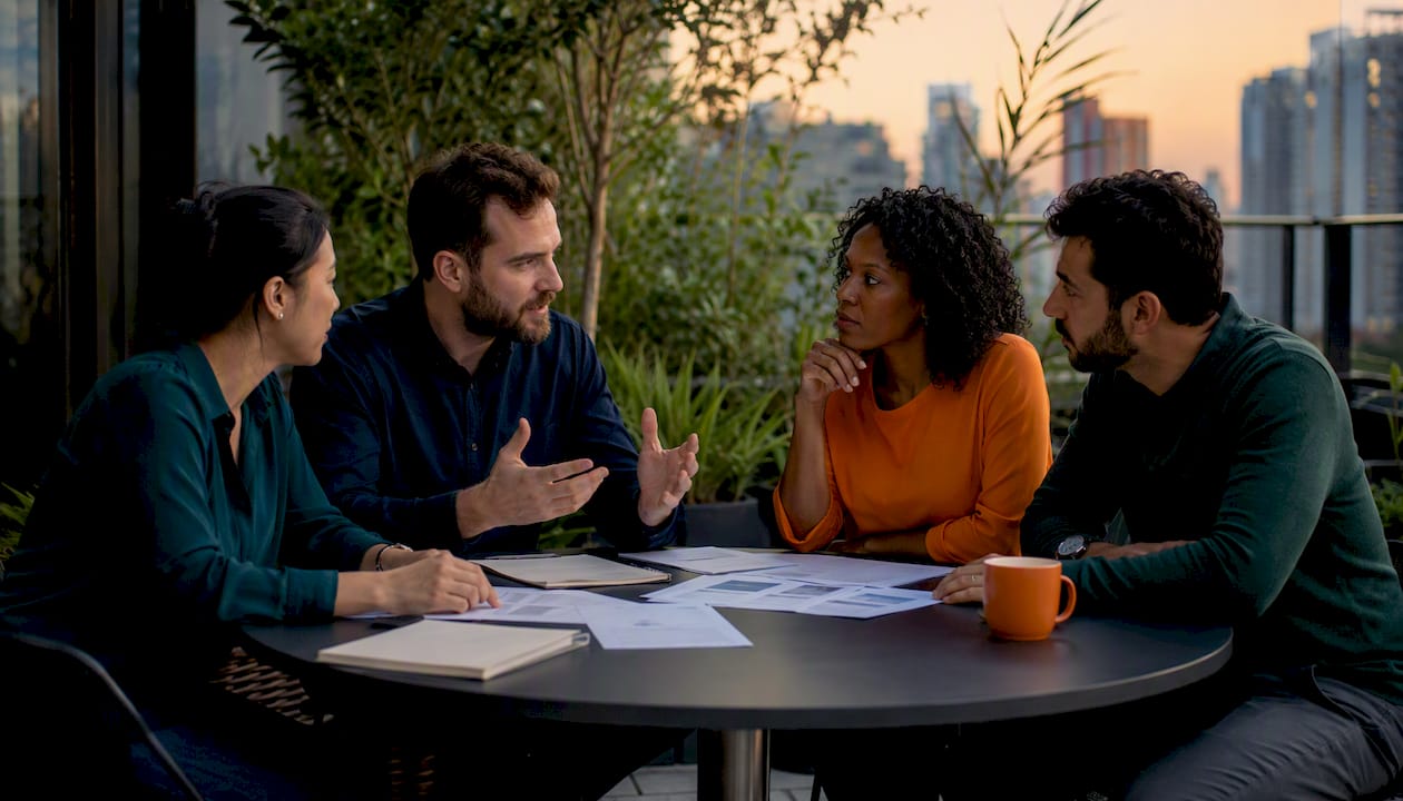 Diverse team consulting on privacy platform choice
