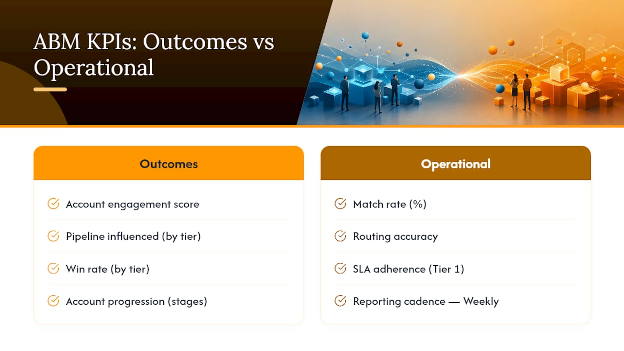 Diagram of ABM KPIs and benchmarks