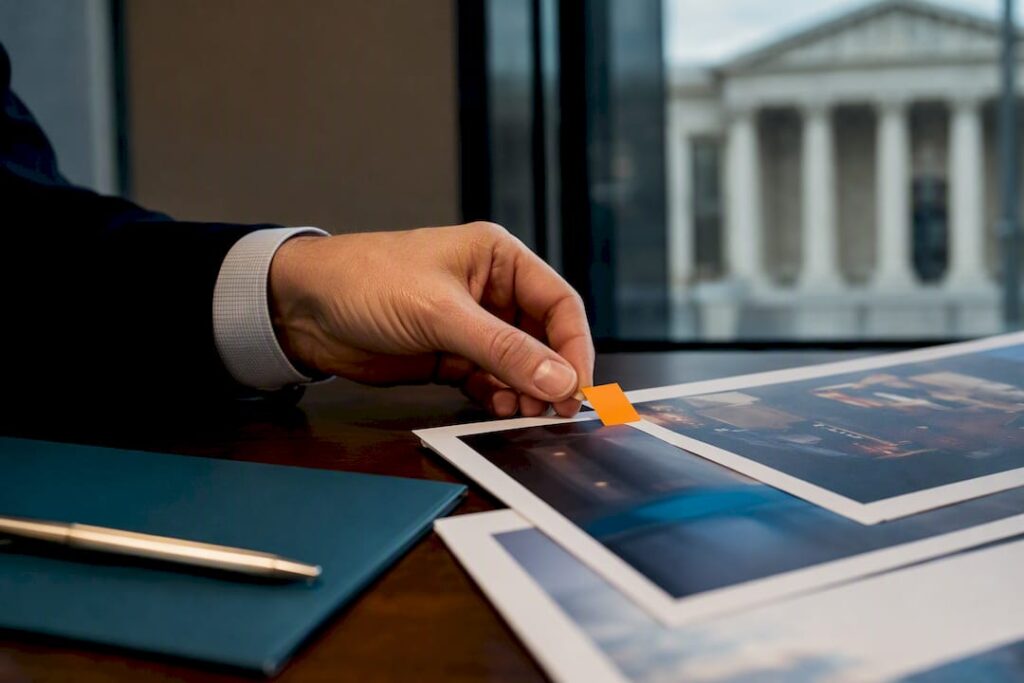 Law firm advertisement compliance review