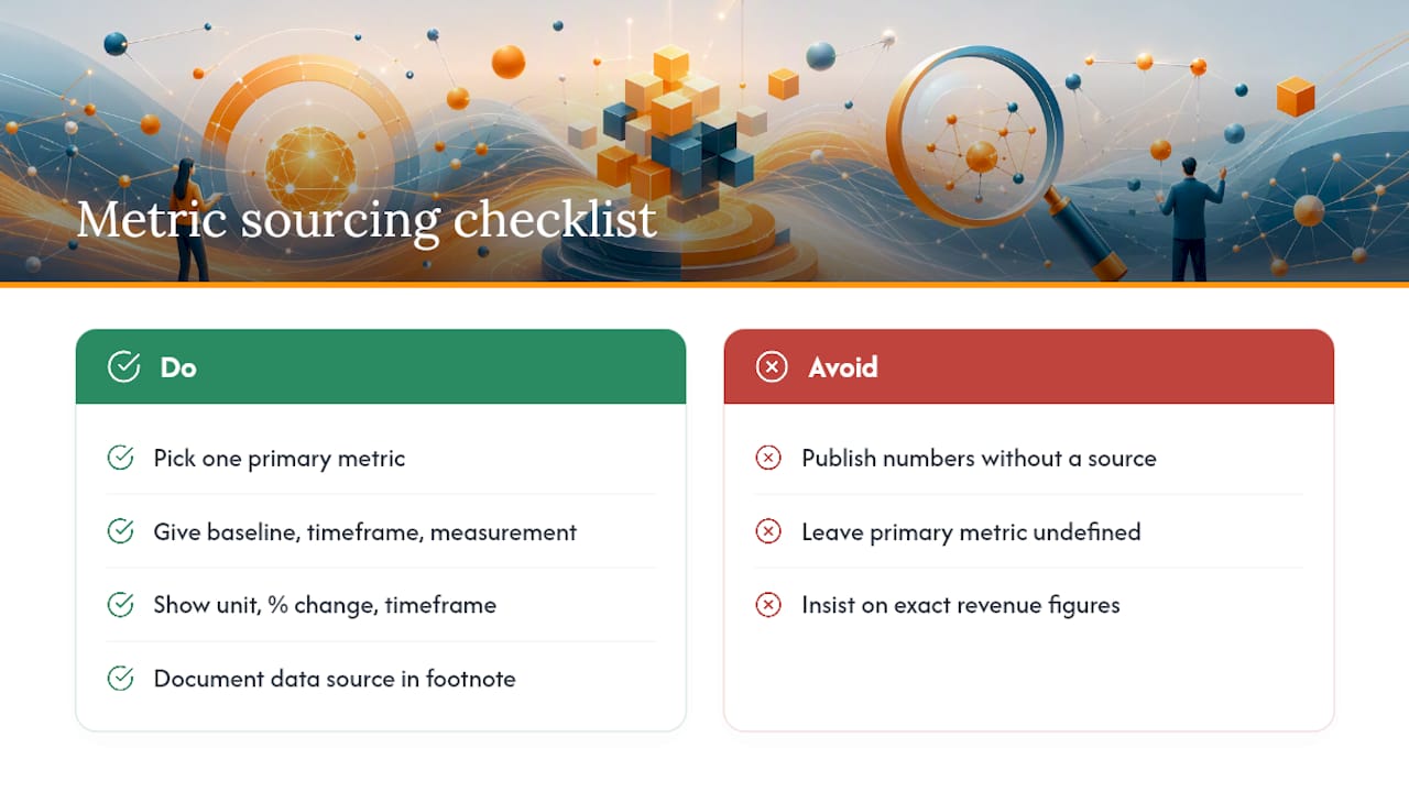 Which Metrics Should You Feature, and How Do You Source Them? — overview diagram