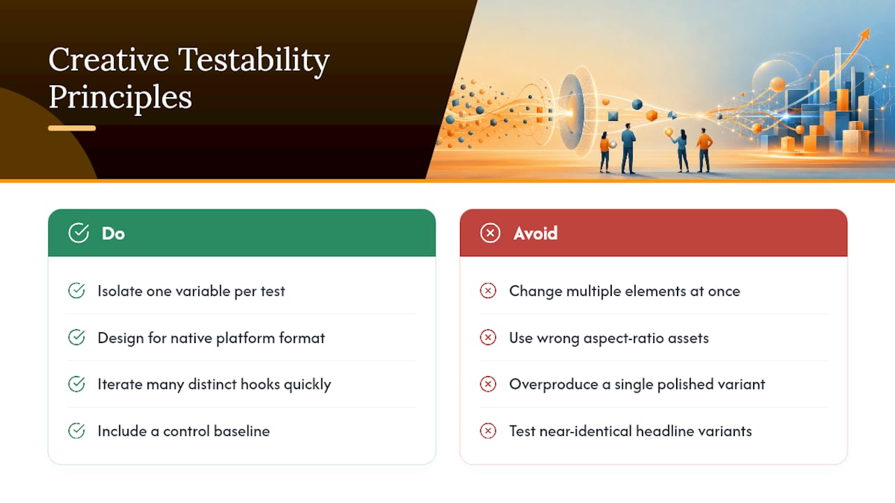 Five principles for testable ad creative