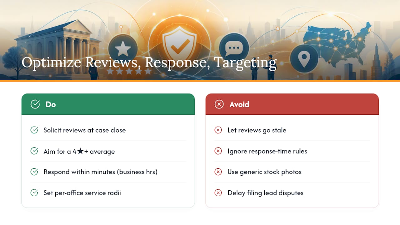 How Do You Optimize Reviews, Response Time, and Targeting? — overview diagram