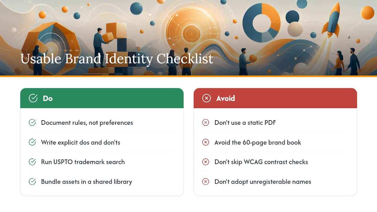How Do You Build a Usable Brand Identity System? — overview diagram