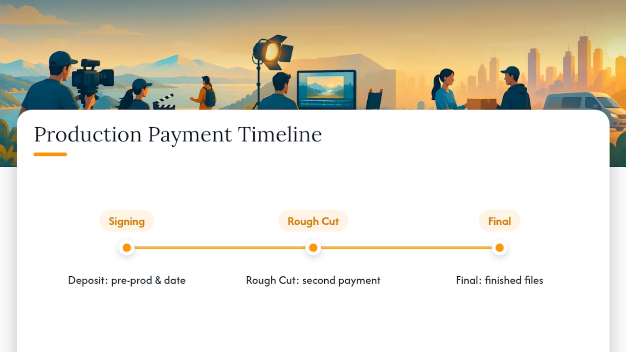 Video production payment milestone timeline