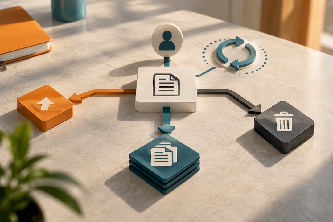 Content governance workflow with update paths