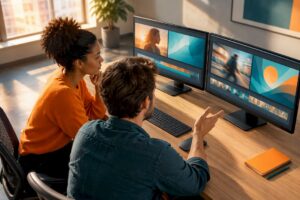 Marketers comparing brand video treatments