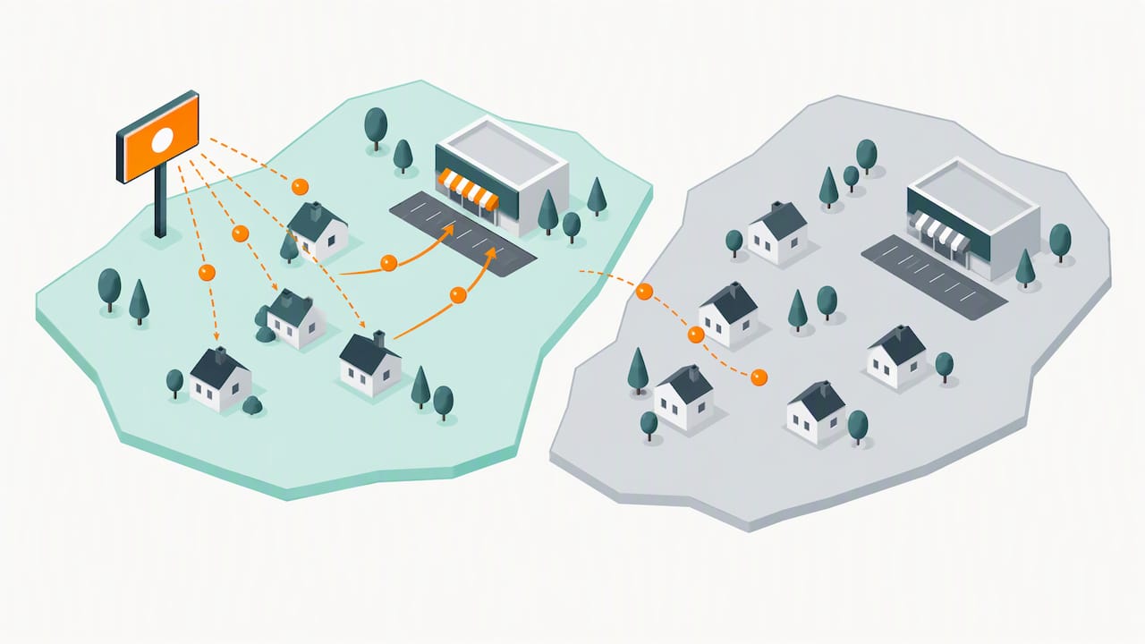 Geo test regions showing exposure contamination